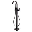 Lura SB-2536-MB Free Standing Roman Tub Faucet with Flat Lever Handle MB