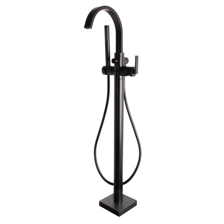 Lura SB-2536-MB Free Standing Roman Tub Faucet with Flat Lever Handle MB