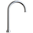 Chicago Faucets GN2AJKABCP Brass Rigid/Swing Gooseneck Spout, Chrome Plated