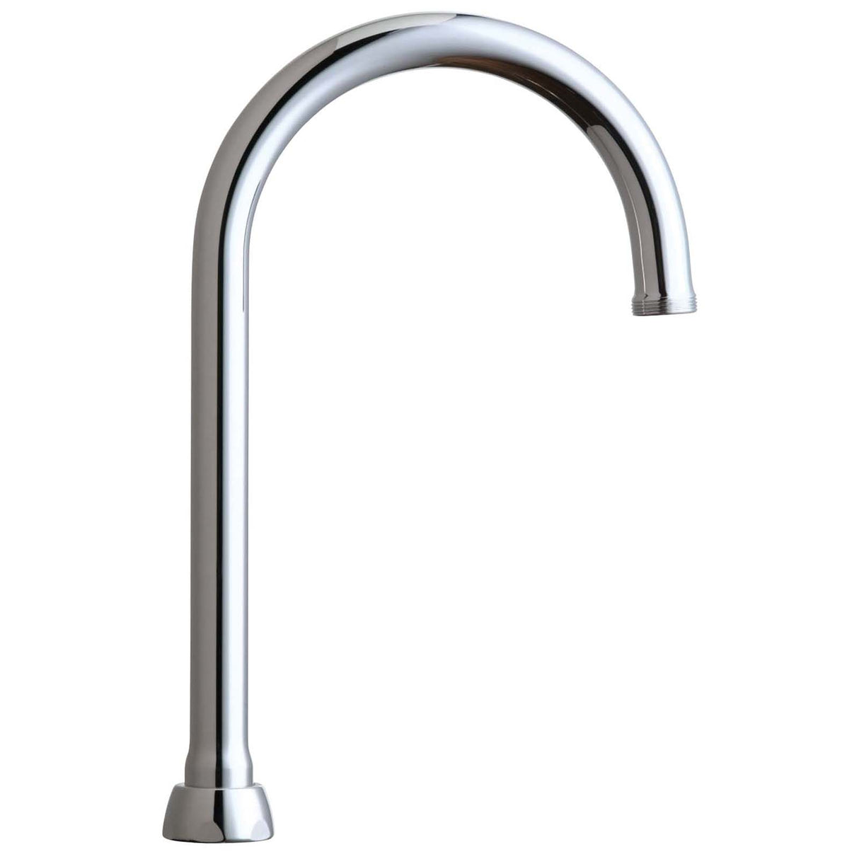 Chicago Faucets GN2AJKABCP Brass Rigid/Swing Gooseneck Spout, Chrome Plated