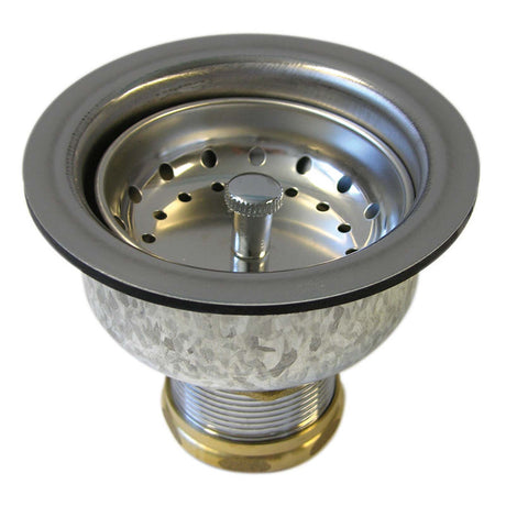 3-1/2 x 4" Opening Stainless Steel Basket Sink Strainer (Boxed)
