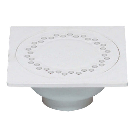 IPS Corp 82325 9 x 9" PVC Bell Trap Drain with Outlet Fits 3 or 4" SCH 40 DWV Pipe