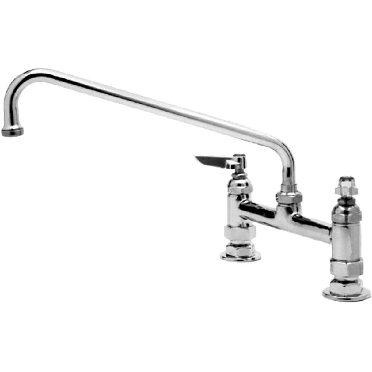 Deck-Mounted Widespread Double Pantry Faucet with 8" Centers and Lever Handles