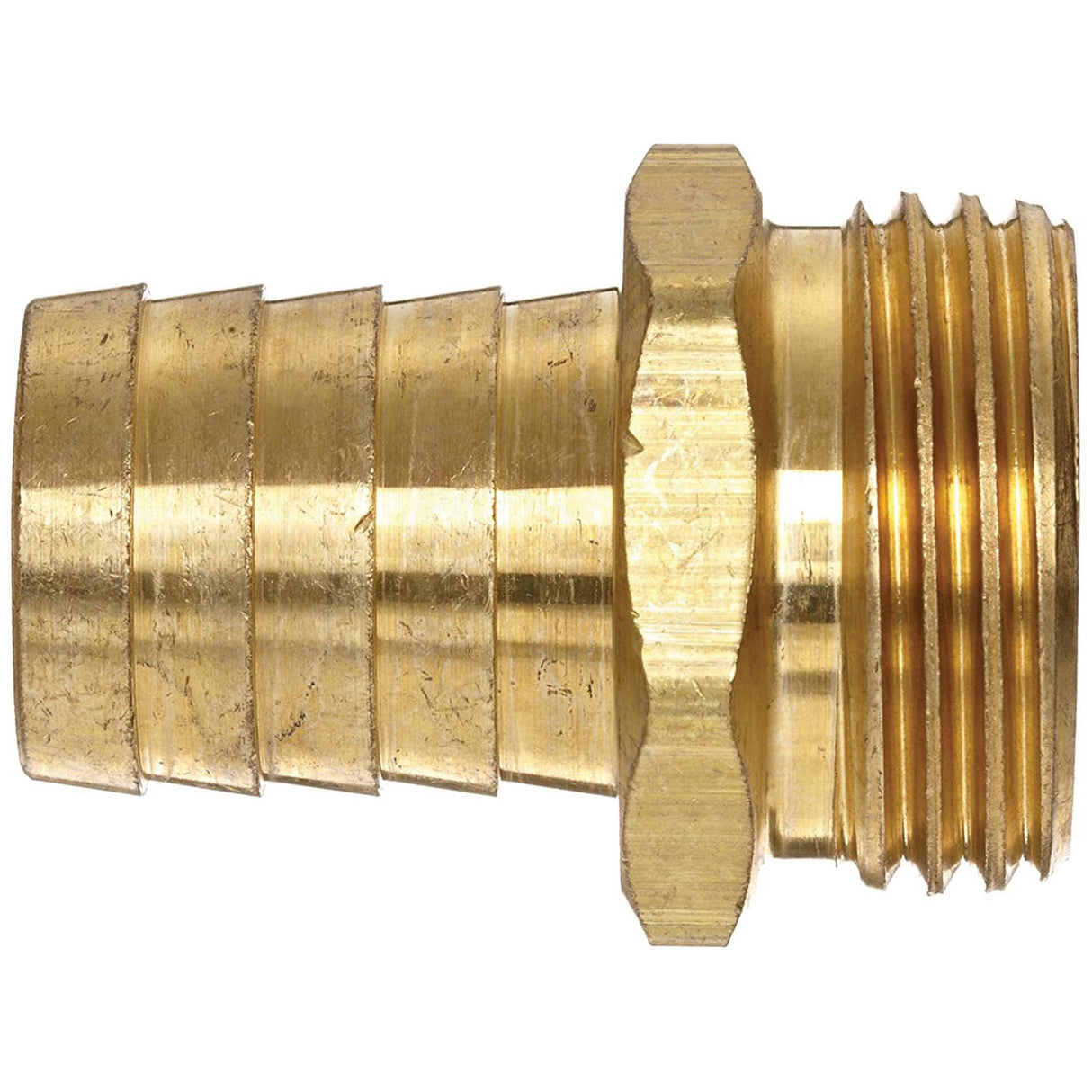 PlumbMaster Approved 83386 3/4" Hose Barb x MHT Brass Adapter