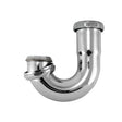 PlumbMaster Approved 50441 1-1/2" Ground Joint 17 Gauge Brass LA Pattern Sink Trap without Cleanout Plug Chrome