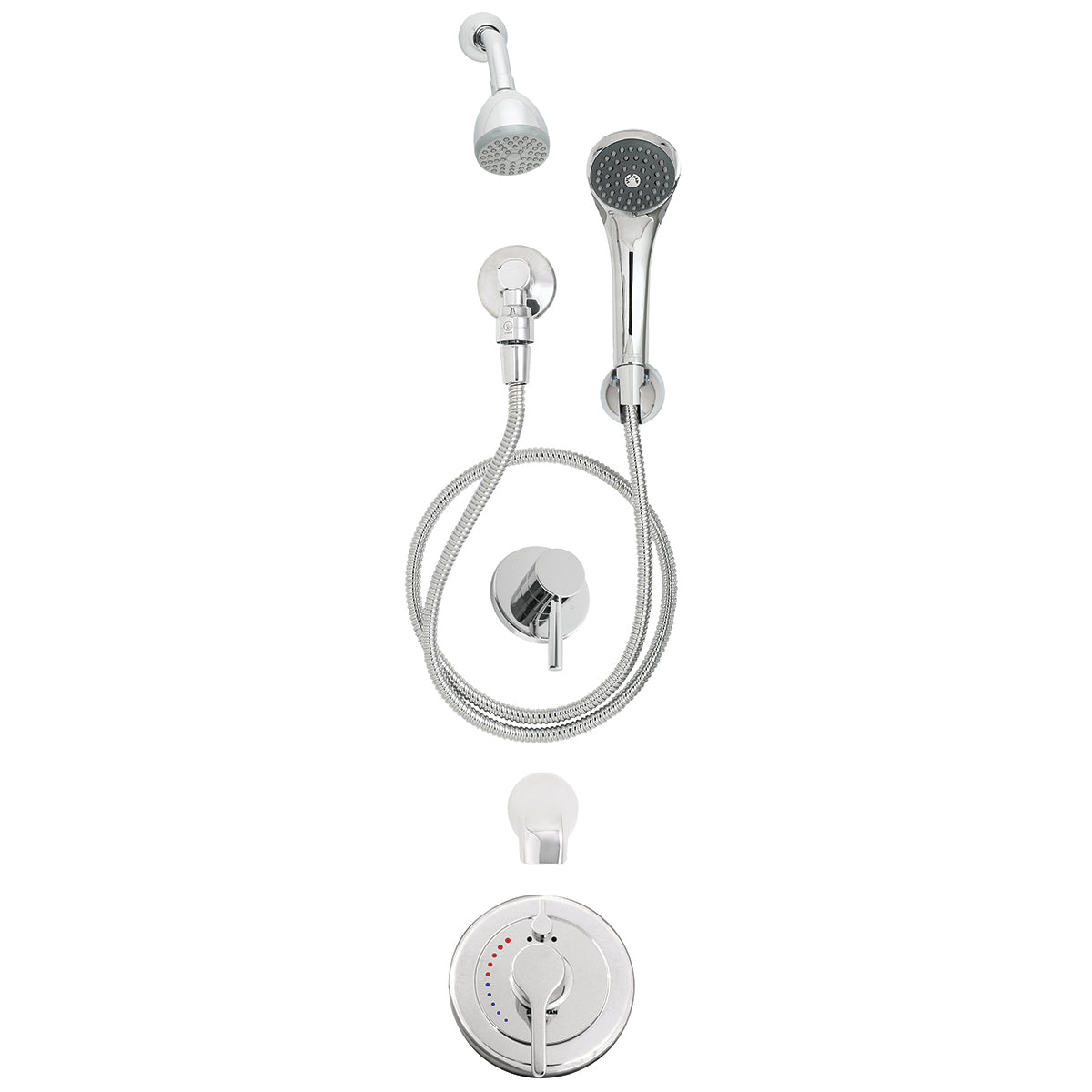 Speakman SLV-3470 Sentinel Mark II Diverter Trim, Shower and Tub System (Valve not included) Polished Chrome Finish - 2.0 GPM head / 2.5 GPM hand