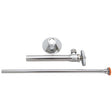 BrassCraft CS401DLX C CS401DL 1/2" x 3/8" Chrome Plated Brass (Lead Free) Encore Multi-Turn Toilet Supply Stop Kit