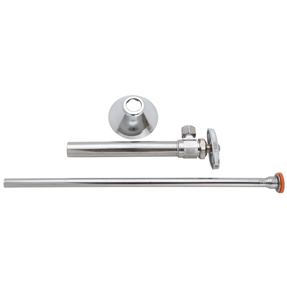 BrassCraft CS401DLX C CS401DL 1/2" x 3/8" Chrome Plated Brass (Lead Free) Encore Multi-Turn Toilet Supply Stop Kit