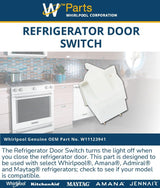Whirlpool Switches W11123941 replacement part