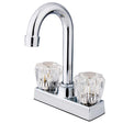 KB461+ Kingston Brass KB461 No-Lead Brass Deck Mount 4" Centerset Supreme Bar Faucet, 1.8 gpm, Polished Chrome