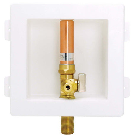 LSP 0B-817LL 1/2" x 1/4" MIP x Compression Assembled (Lead-Free) Ice Maker Box with Water Hammer Arrester with MIP Valves