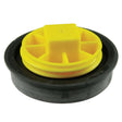 3-1/2" Threaded (IPS) ETCO T-Cone Raised Head Style Round Cleanout Plug Yellow