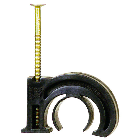 Sioux Chief TwinTalon 555-23 Black Polyethylene Tube Hanger with Nail, 1/2 - 3/4" CTS, 21 lb