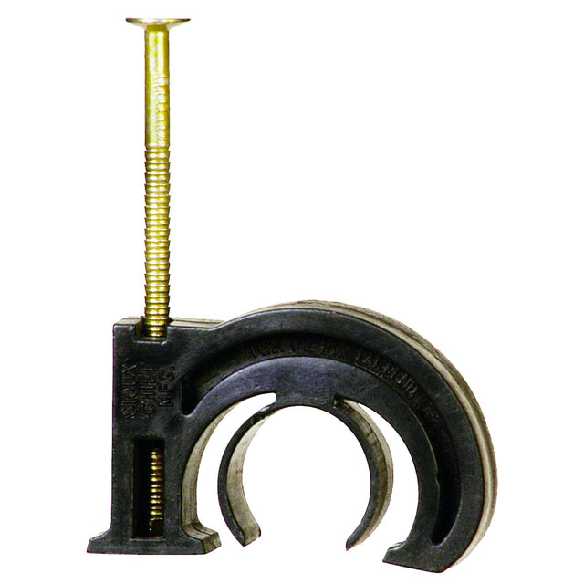 Sioux Chief TwinTalon 555-23 Black Polyethylene Tube Hanger with Nail, 1/2 - 3/4" CTS, 21 lb