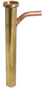 1-1/2" x 12" 22 Gauge Direct Connect Extra Long Dishwasher Tailpiece Brass with 1/2" CTS copper branch