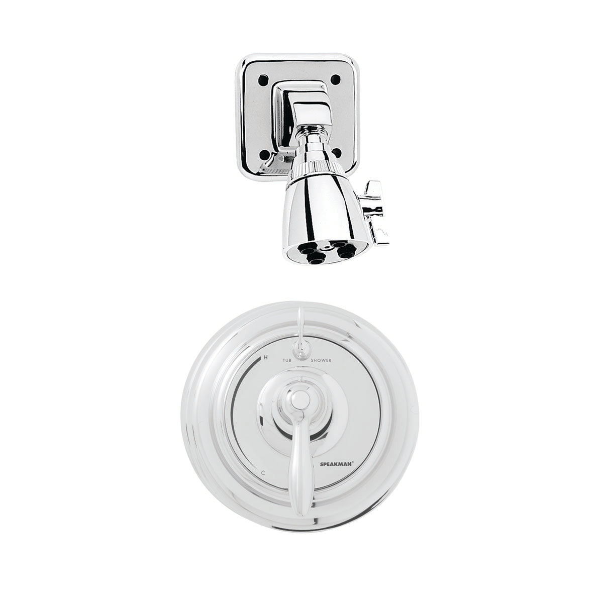 Speakman SLV-5420 SentinelPro Diverter Trim and Vandal Resistant Shower Combination (Valve not included) Polished Chrome Finish - 2.5 GPM
