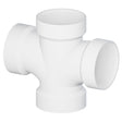 Tigre 428-3510 2" Hub PVC SCH 40 Straight Double Sanitary Tee White