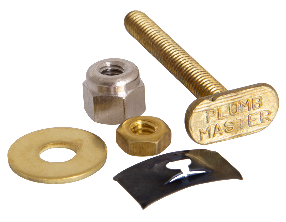 PlumbMaster Approved 43822 Solid Brass Quality Closet Bolt, 1/4" Diameter x 2-1/4" Length