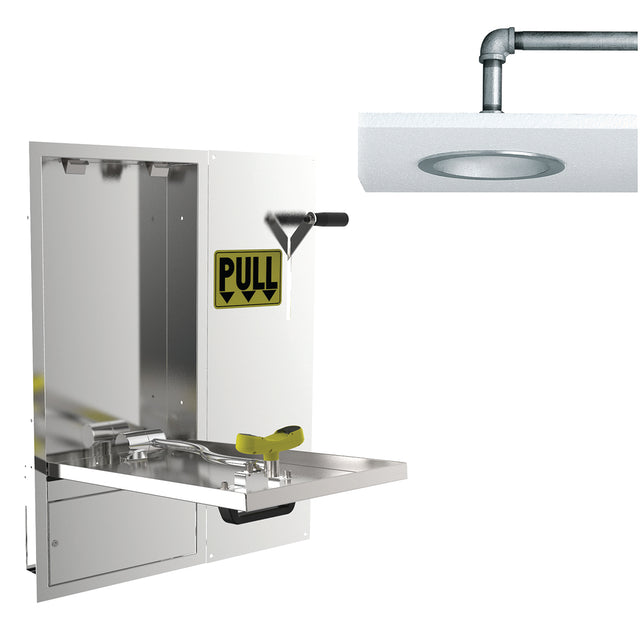 SE-575-DP-237 Wall Mounted Swing Down Laboratory Eye/face wash & Emergency Shower
