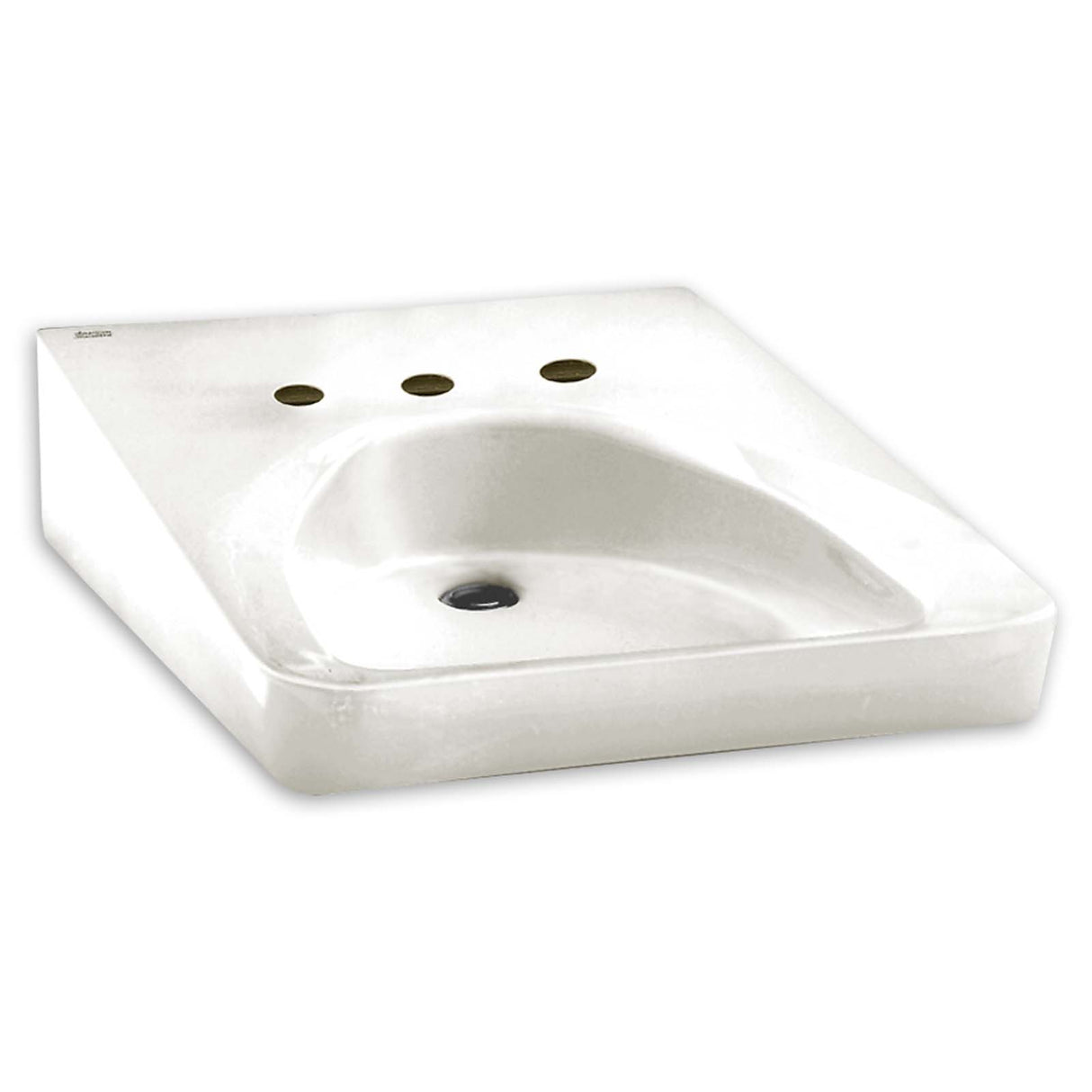 American Standard 9141011.020 Vitreous China 4" Centers 3-Hole Wall Hung Wheelchair Users Lavatory Sink, White