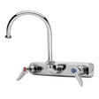 T&S Brass B-1147 8" Wall Mount Two Handle Commercial Faucet, Less Spray, Chrome