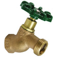 253WHLF 1/2" x 3/4" FIP x Hose Arrowhead No-Kink Hose Bibb Heavy-Duty Red Brass Alloy Wheel Handle