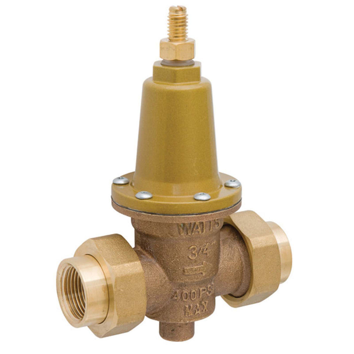 3/4" NPT Threaded Female Inlet x 3/4" NPT Female Outlet Bronze (Lead Free) Water Pressure Reducing Valve