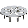 EZ-FLO 43471 4" Dia 3" Pipe Gray/Satin Stainless Steel Gripper Floor Drain Cover
