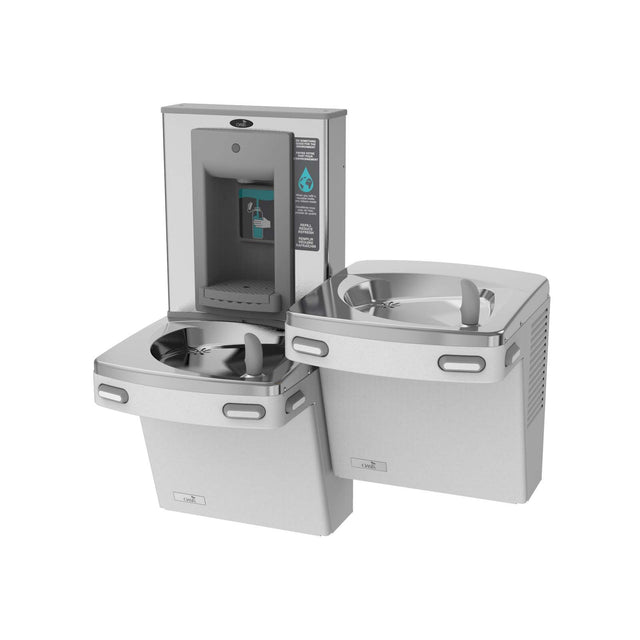 VERSACOOLER™ BI-LEVEL DRINKING FOUNTAIN, REFRIGERATED & ELECTRONIC BOTTLE FILLER, VERSAFILTER III FILTER, Model # PG8FEBFSL-FVF