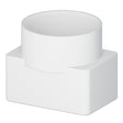 Tigre 36-652 2 x 3 x 4" Downspout x Hub PVC Sewer & Drain Adapter White