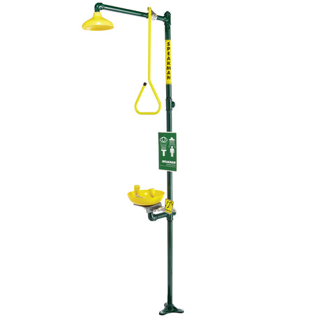 Traditional Series SE-697 Combination Emergency Station with Plastic Bowl Eyewash