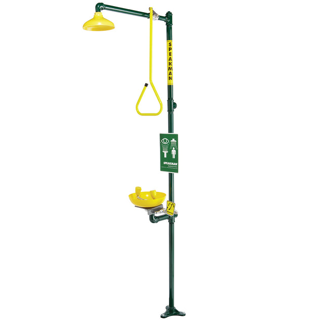 Traditional Series SE-697 Combination Emergency Station with Plastic Bowl Eyewash