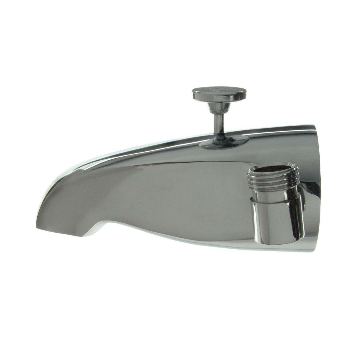 PlumbMaster Approved 34230 289 Cast Brass Bath Spout with Diverter (Boxed), 1/2" MIP, Chrome Plated