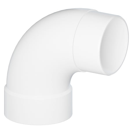 2 x 2" Spigot x Hub PVC SCH 40 DWV Street Elbow 90° White