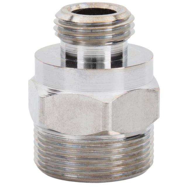 T&S B-0412-M Polished Chrome Plated Brass Rigid to Swivel Conversion Adapter, 1-20 UN Male Swivel x 3/8" MNPT