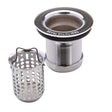 PlumbMaster Approved 36437 3 x 2-1/2" Opening Triple Chrome Plated Brass Premium Junior Basket Sink Strainer