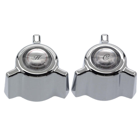 PlumbMaster Approved 20330 EL-22H Chrome Plated Cast Broach Style Hot and Cold Handle Pak (Pair, OEM) for Eljer Kitchen, Lavatory, Tub and Shower