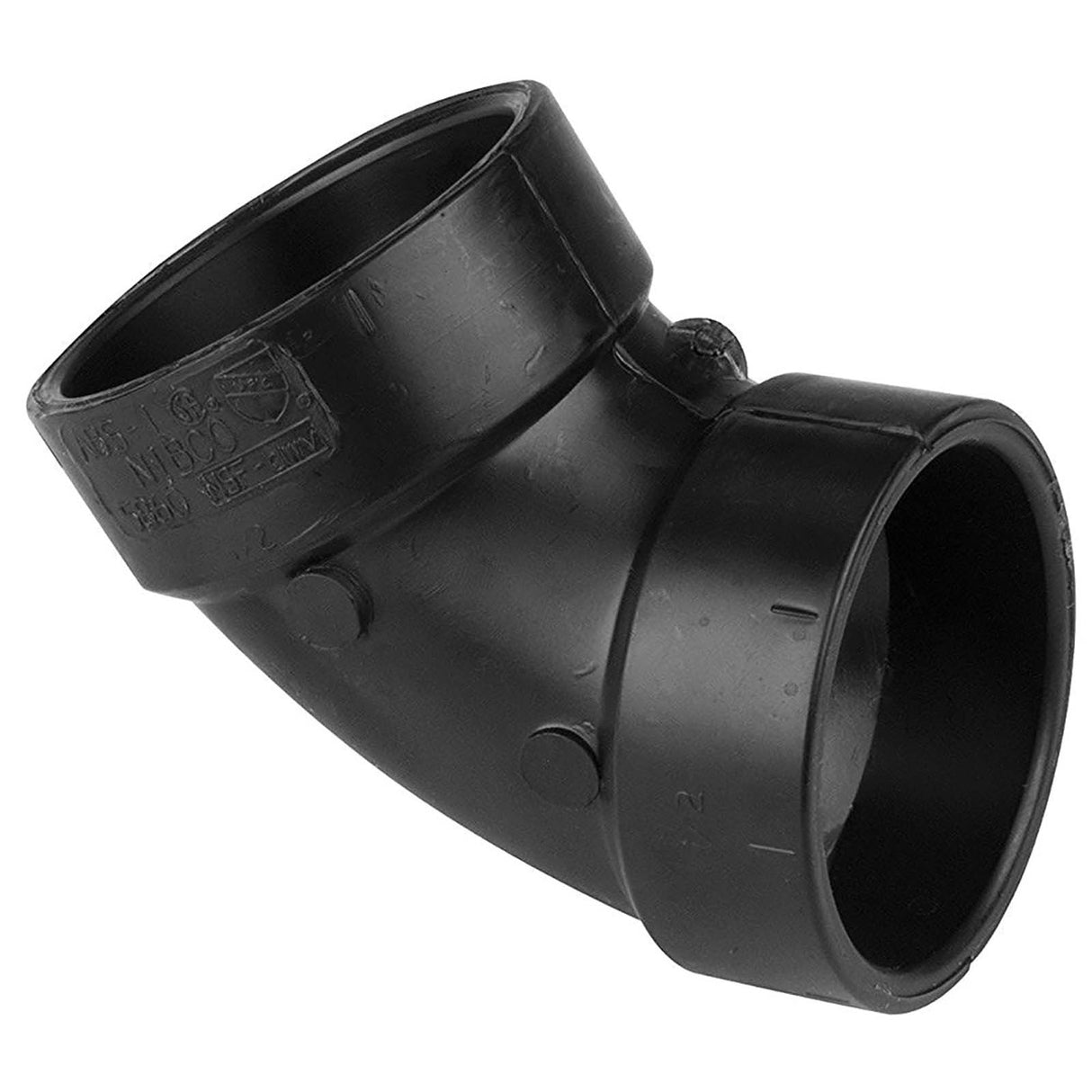 NIBCO I440300 1-1/2" Hub DWV 60° Elbow ABS Black