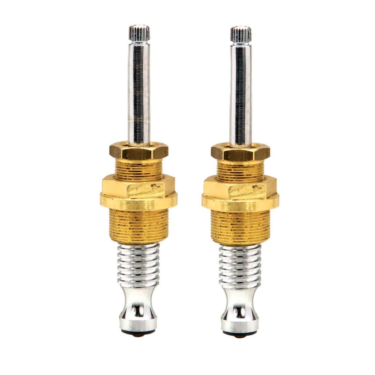 PlumbMaster Approved 10935 St-76xwb Right Hand Hot & Cold Stem with Bonnets (Pair) For American Standard Re-Nu Bath Old Style Faucets