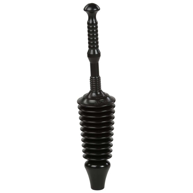 Master Plumber MP1600 Low-Flush Toilet Plunger for Low-Flush Toilets, 25 x 5.2", Black