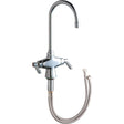 Chicago Faucets 50-ABCP Deck Mounted Single Hole Hot and Cold Water Mixing Sink Faucet, Lever Handles