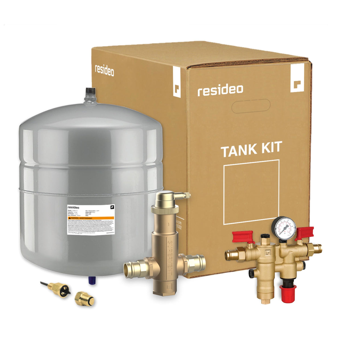 Resideo TK30PV125PNKP/U Combo Trim Kit W/Press Supervent 1-1/4" Boiler Feed Combination Valve, 4.4 Gallon