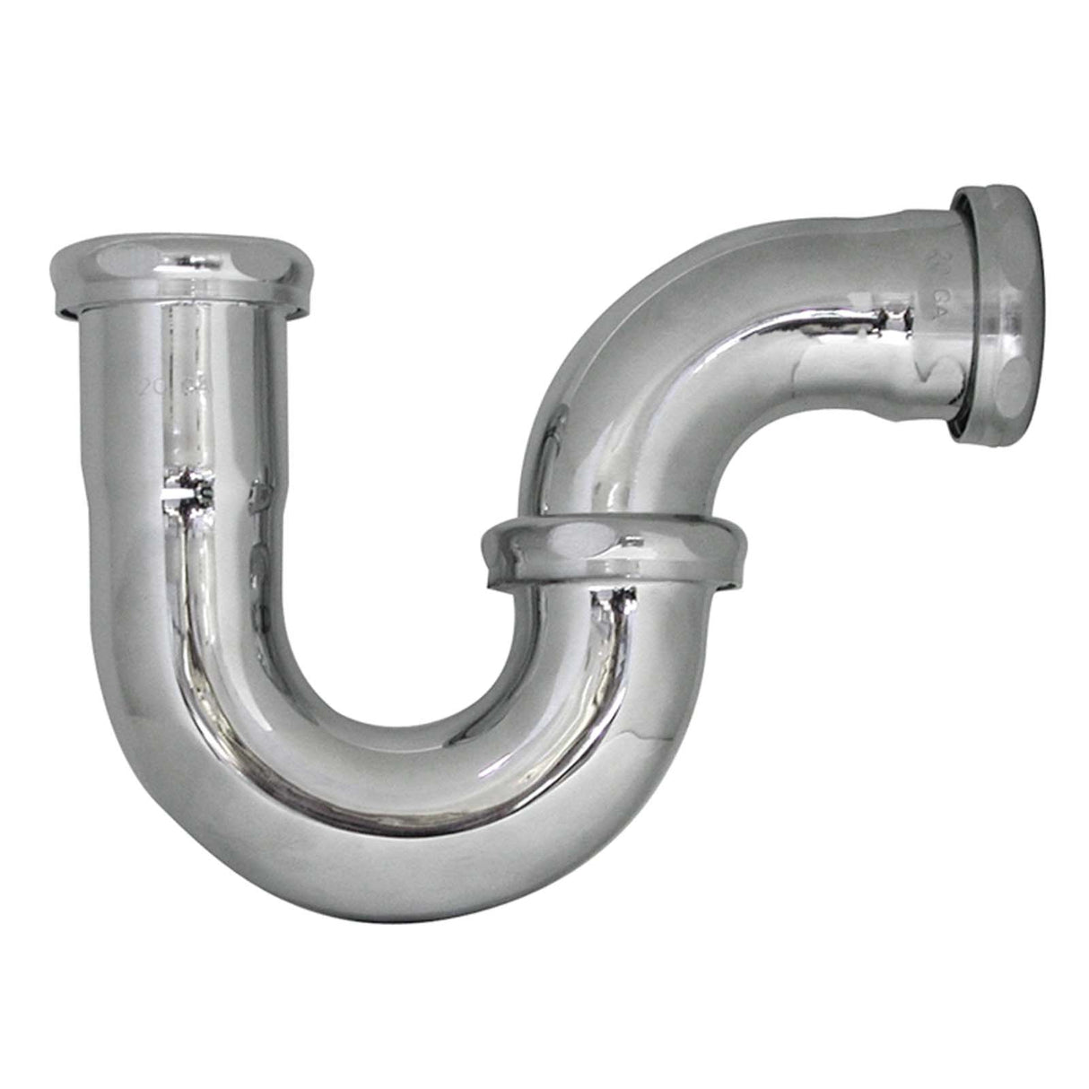 PlumbMaster Approved 54915 1-1/2" 17 Gauge Brass Repair Trap without Cleanout Plug Chrome Plated