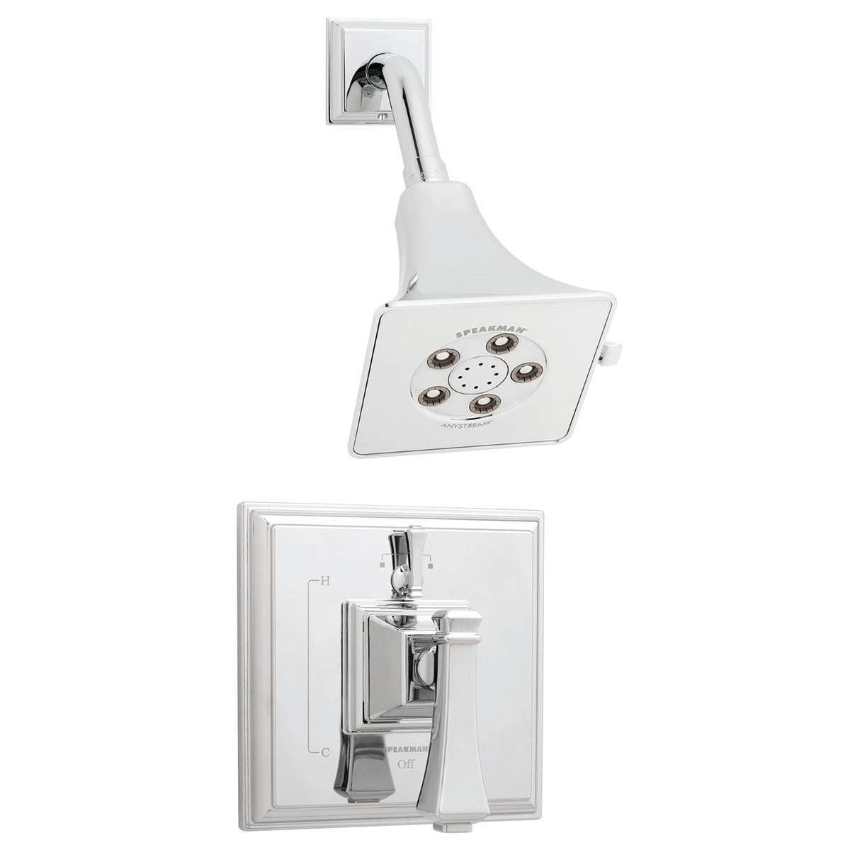 Speakman SLV-8411 Rainier Diverter Trim and Shower Combination (Valve not included) Polished Chrome Finish - 2.5 GPM