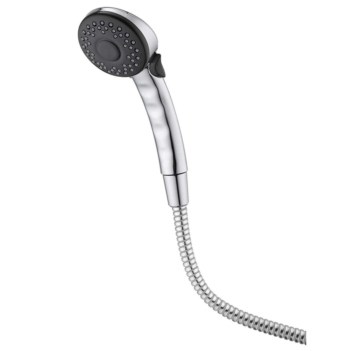 Chrome Plastic Hand Shower with Push-Button, 2.5 GPM