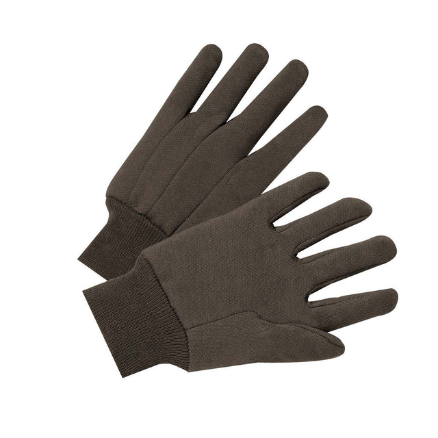 PlumbMaster Approved 61190 Cotton Jersey Gloves, Mens, Brown