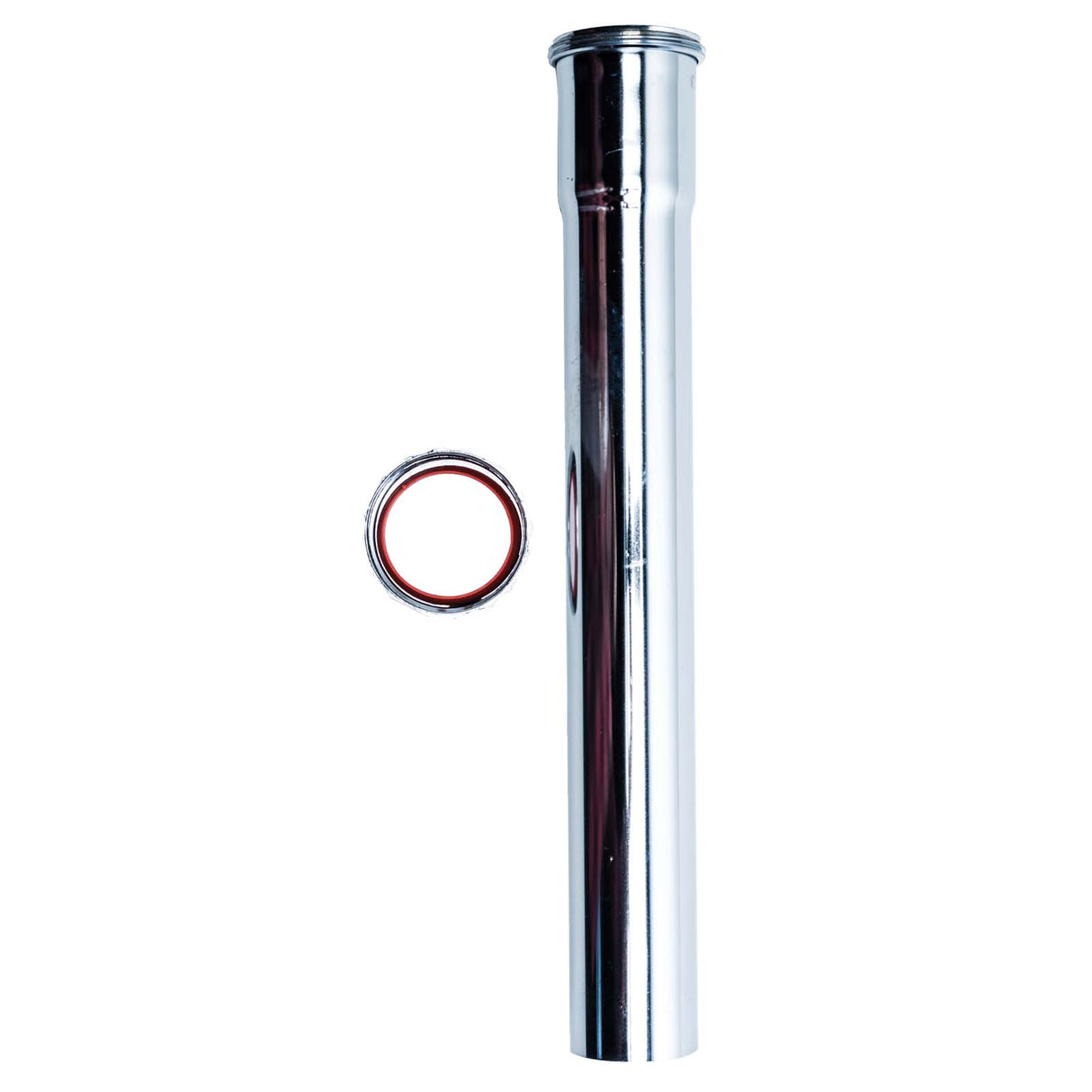 Keeney 7906PC 1-1/2 x 12" Slip-Joint Polished Chrome 17 Gauge Brass Extension Tube