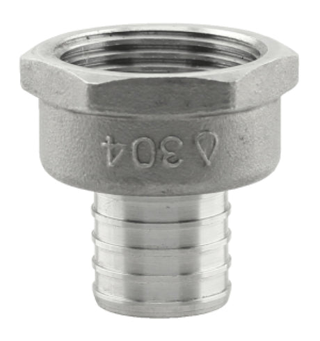 Boshart Industries SSPEX-FA07 3/4" Stainless Steel PEX x 3/4" FPT Adapter