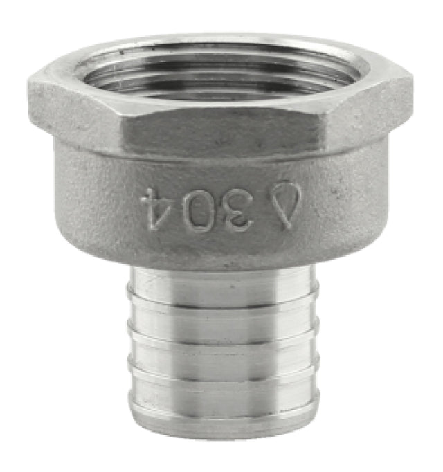 Boshart Industries SSPEX-FA07 3/4" Stainless Steel PEX x 3/4" FPT Adapter
