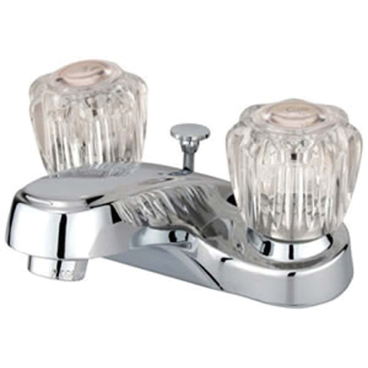Americana Twin Acrylic Handle Centerset Bathroom Faucet Less Pop-up, Chrome